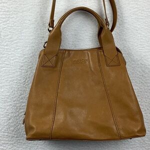 American Leather Co. Tan Leather Crossbody Satchel